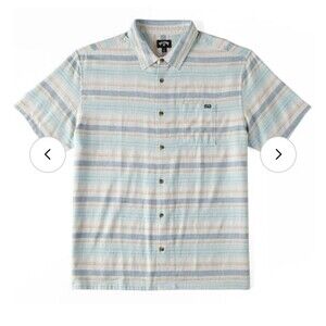 Billabong Mens All Day Jacquard Short Sleeve Button Up X-Large Easter